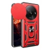 Mey İthalat®   Redmi A3 4G Kılıf Pars Lens Yüzüklü Silikon - Kırmızı