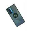 Mey İthalat®   Redmi K40 Kılıf Montreal Yüzüklü Silikon Kapak - Yeşil
