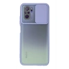 Mey İthalat®   Redmi Note 10 Kılıf Palm Buzlu Kamera Sürgülü Silikon - Lila