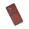Mey İthalat®   Redmi Note 10 Pro Kılıf Kelvin Kartvizitli Silikon - Bordo