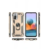 Mey İthalat®   Redmi Note 10 Pro Kılıf Sofya Yüzüklü Silikon Kapak - Gold