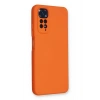 Mey İthalat®   Redmi Note 11 Kılıf Nano içi Kadife Silikon - Turuncu