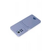 Mey İthalat®   Redmi Note 11 Pro Kılıf Kelvin Kartvizitli Silikon - Lila