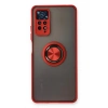Mey İthalat®   Redmi Note 11 Pro Kılıf Montreal Yüzüklü Silikon Kapak - Kırmızı