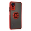 Mey İthalat®   Redmi Note 11 Pro Kılıf Montreal Yüzüklü Silikon Kapak - Kırmızı