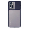 Mey İthalat®   Redmi Note 11T Kılıf Palm Buzlu Kamera Sürgülü Silikon - Lacivert