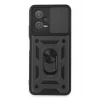 Mey İthalat®   Redmi Note 12 5G Kılıf Pars Lens Yüzüklü Silikon - Siyah