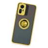 Mey İthalat®   Redmi Note 12S Kılıf Montreal Yüzüklü Silikon Kapak - Sarı
