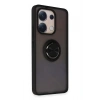 Mey İthalat®   Redmi Note 13 4G Kılıf Montreal Yüzüklü Silikon Kapak - Siyah