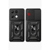 Mey İthalat®   Redmi Note 13 4G Kılıf Pars Lens Yüzüklü Silikon - Siyah