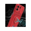 Mey İthalat®   Redmi Note 13 4G Kılıf Zuma Kartvizitli Yüzüklü Silikon - Siyah