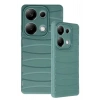 Mey İthalat®   Redmi Note 13 Pro 4G Kılıf Bibercas Silikon Kapak - Koyu Yeşil