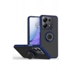 Mey İthalat®   Redmi Note 13 Pro 4G Montreal Yüzüklü Silikon Kapak - Lacivert