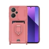 Mey İthalat®   Redmi Note 13 Pro Plus Kılıf Zuma Kartvizitli Yüzüklü Silikon - Pembe