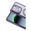 Mey İthalat®   Redmi Note 14 4G Joke Simli Magneticsafe Kılıf - Derin Mor