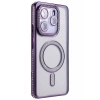 Mey İthalat®   Redmi Note 14 4G Joke Simli Magneticsafe Kılıf - Derin Mor
