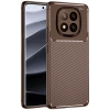 Mey İthalat®   Redmi Note 14 Pro Plus Kılıf Auto Focus Karbon Kapak - Kahverengi