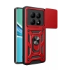 Mey İthalat®   Redmi Note 15 4G Pars Lens Yüzüklü Silikon - Kırmızı