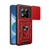 Mey İthalat®   Redmi Note 15 Pro 5G Pars Lens Yüzüklü Silikon - Kırmızı