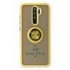 Mey İthalat®   Redmi Note 8 Pro Kılıf Montreal Yüzüklü Silikon Kapak - Sarı