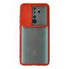 Mey İthalat® Redmi Note 8 Pro Kılıf Palm Buzlu Kamera Sürgülü Silikon - Kırmızı