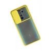 Mey İthalat® Redmi Note 8 Pro Kılıf Palm Buzlu Kamera Sürgülü Silikon - Sarı