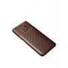 Mey İthalat®   Redmi Note 9 5G Kılıf Auto Focus Karbon Kapak - Kahverengi