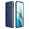 Mey İthalat®   Redmi Note 9 5G Kılıf Auto Focus Karbon Kapak - Lacivert
