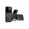 Mey İthalat®   Redmi Note 9 Joy Lens Standlı Kapak - Siyah