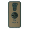 Mey İthalat®   Redmi Note 9 Kılıf Montreal Yüzüklü Silikon Kapak - Yeşil