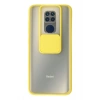 Mey İthalat® Redmi Note 9 Kılıf Palm Buzlu Kamera Sürgülü Silikon - Sarı