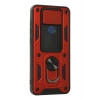 Mey İthalat®   Redmi Note 9 Kılıf Pars Lens Yüzüklü Silikon - Kırmızı