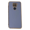 Mey İthalat®   Redmi Note 9 Kılıf Volet Silikon - Mavi