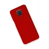 Mey İthalat®   Redmi Note 9 Pro Kılıf Nano içi Kadife Silikon - Kırmızı