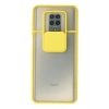 Mey İthalat®   Redmi Note 9 Pro Kılıf Palm Buzlu Kamera Sürgülü Silikon - Sarı