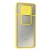Mey İthalat®   Redmi Note 9 Pro Kılıf Palm Buzlu Kamera Sürgülü Silikon - Sarı