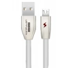 Mey İthalat®  S53 Led Işıklı Micro USB Kablo 1M 3A - Beyaz