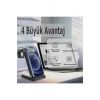 Mey İthalat® S90 4in1 Kablosuz Şarj Masaüstü Set - Siyah