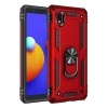 Mey İthalat® Samsung Galaxy A01 Core Kılıf Sofya Yüzüklü Silikon Kapak - Kırmızı