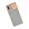 Mey İthalat® Samsung Galaxy A02 Kılıf Palm Buzlu Kamera Sürgülü Silikon - Pembe