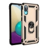 Mey İthalat® Samsung Galaxy A02 Kılıf Sofya Yüzüklü Silikon Kapak - Gold