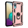 Mey İthalat® Samsung Galaxy A02 Kılıf Sofya Yüzüklü Silikon Kapak - Rose