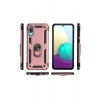 Mey İthalat® Samsung Galaxy A02 Kılıf Sofya Yüzüklü Silikon Kapak - Rose