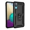 Mey İthalat®  Samsung Galaxy A02 Kılıf Sofya Yüzüklü Silikon Kapak - Siyah