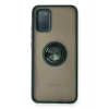 Mey İthalat®  Samsung Galaxy A02S Kılıf Montreal Yüzüklü Silikon Kapak - Yeşil
