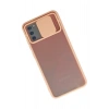 Mey İthalat® Samsung Galaxy A02S Kılıf Palm Buzlu Kamera Sürgülü Silikon - Pembe