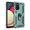 Mey İthalat® Samsung Galaxy A02S Kılıf Sofya Yüzüklü Silikon Kapak - Yeşil