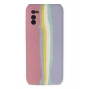 Mey İthalat® Samsung Galaxy A03S Kılıf Ebruli Lansman Silikon - Pembe-Lila