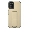 Mey İthalat® Samsung Galaxy A03S Kılıf Mega Standlı Silikon - Gold