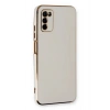 Mey İthalat®  Samsung Galaxy A03S Kılıf Volet Silikon - Beyaz